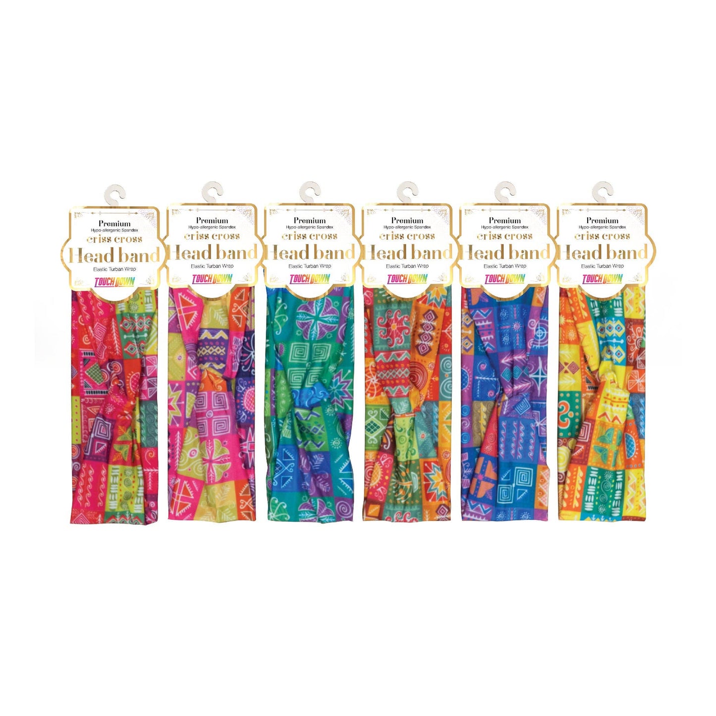 SM Beauty LLC - Criss Cross Headband - Elastic Turban Wrap: Havana
