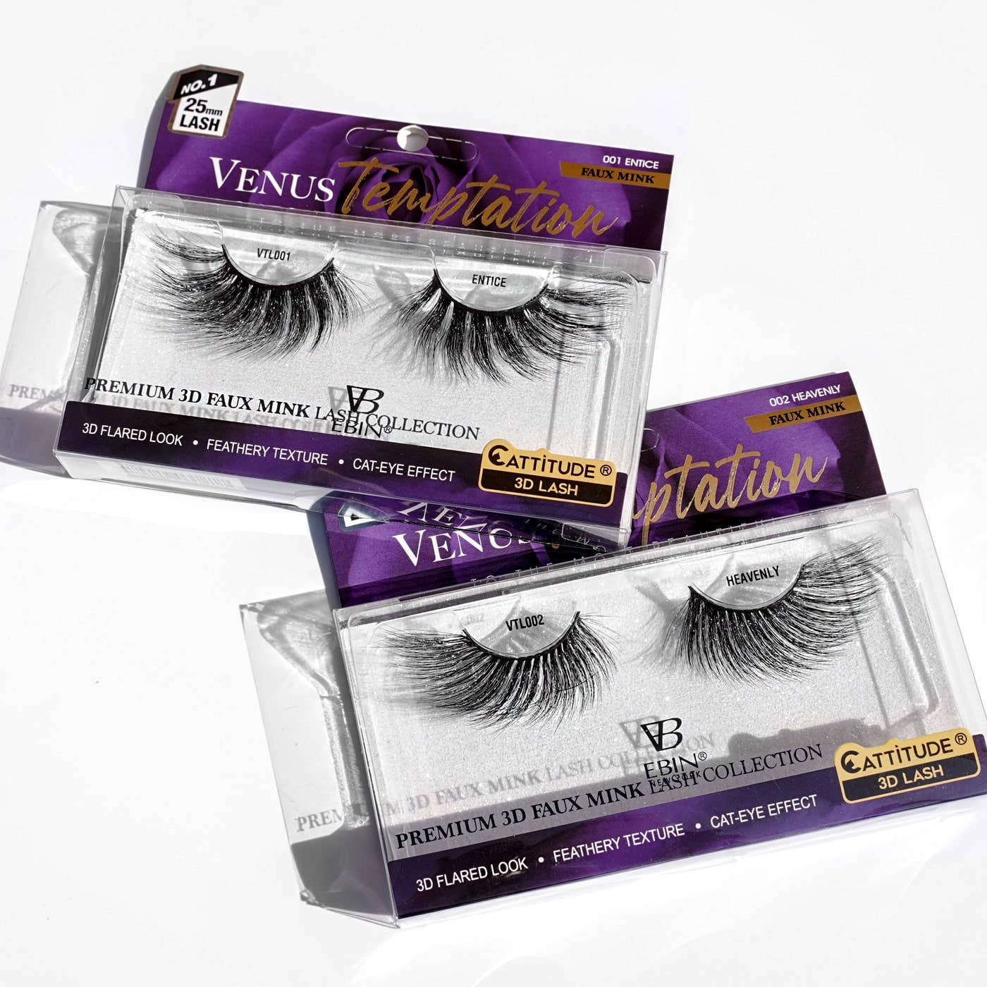 EBIN NEW YORK - Venus Temptation 25mm Faux Mink 3D Lashes: Mesmerize