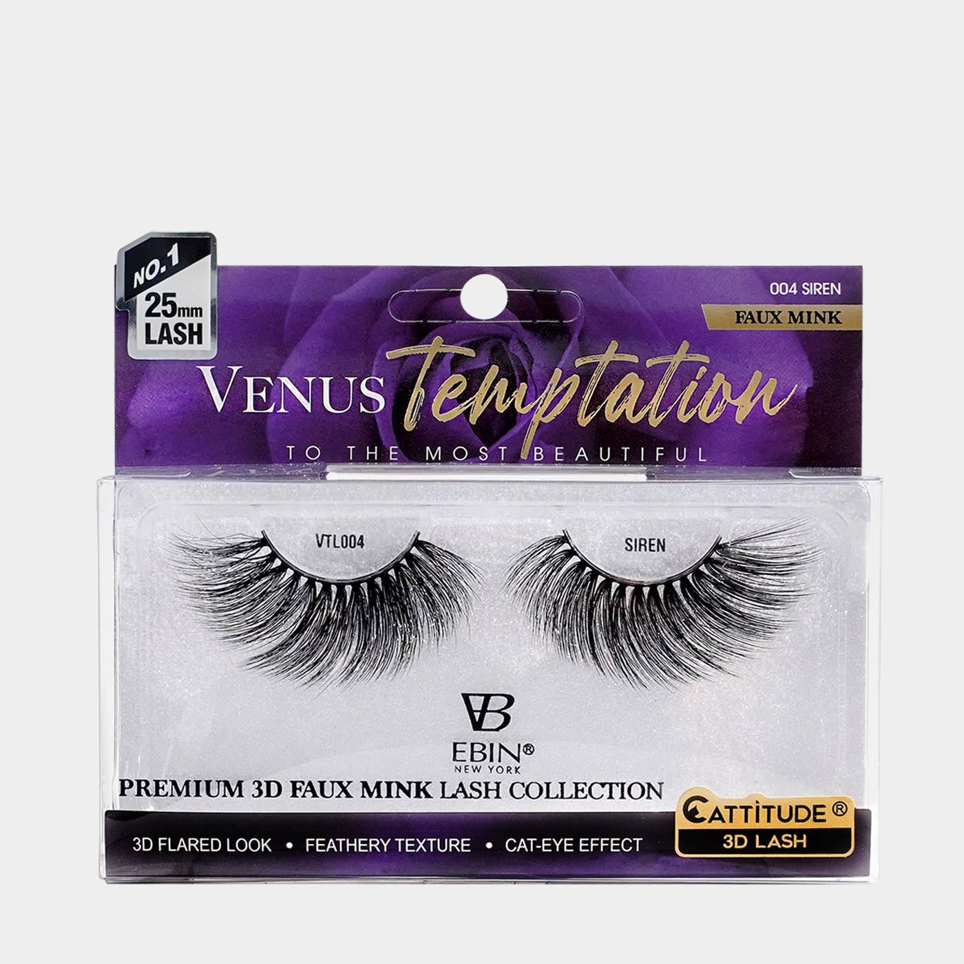 EBIN NEW YORK - Venus Temptation 25mm Faux Mink 3D Lashes: Mesmerize
