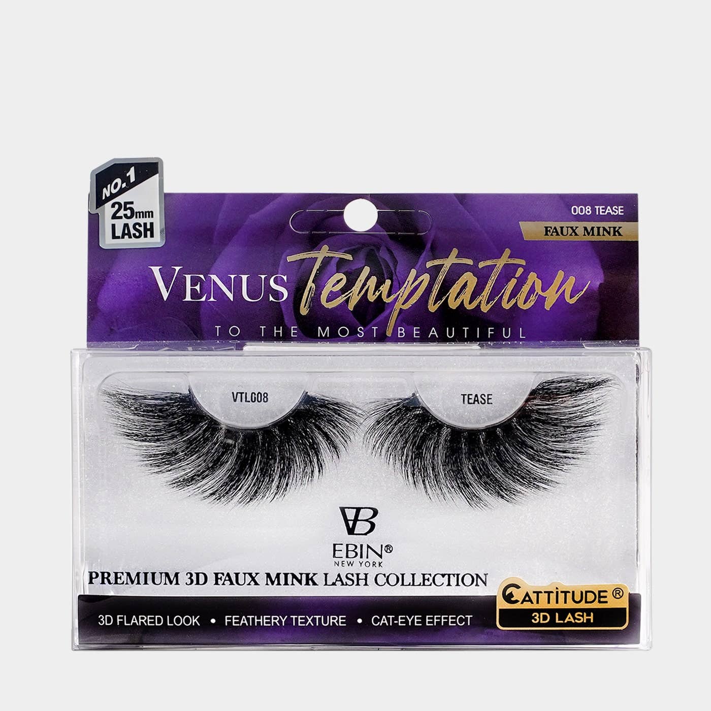 EBIN NEW YORK - Venus Temptation 25mm Faux Mink 3D Lashes: Mesmerize