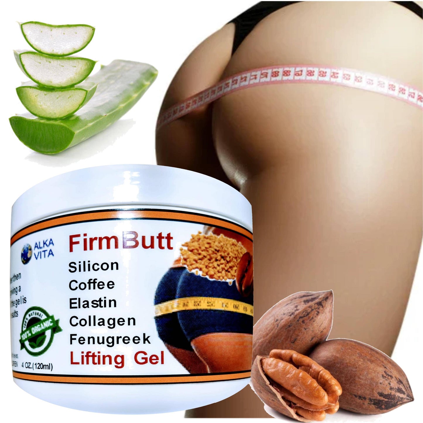 Buttock Lift Firm Skin Silicon Gel Coffee Collagen Elastin