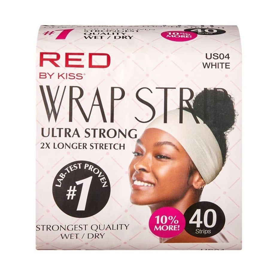 KISS Red Wrap Strips Black or White 3.5" – 6pk Display: White