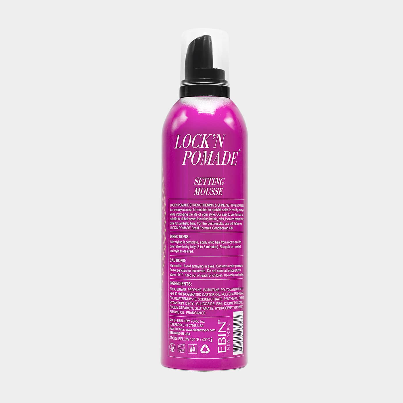 EBIN NEW YORK - SETTING MOUSSE STRENGTHENING & SHINE - SWEET ALMOND OIL: Travel / Mini
