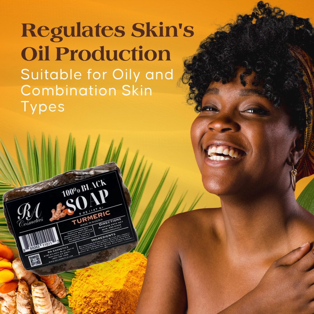 African Black Soap Bar - Turmeric Oil 5 oz