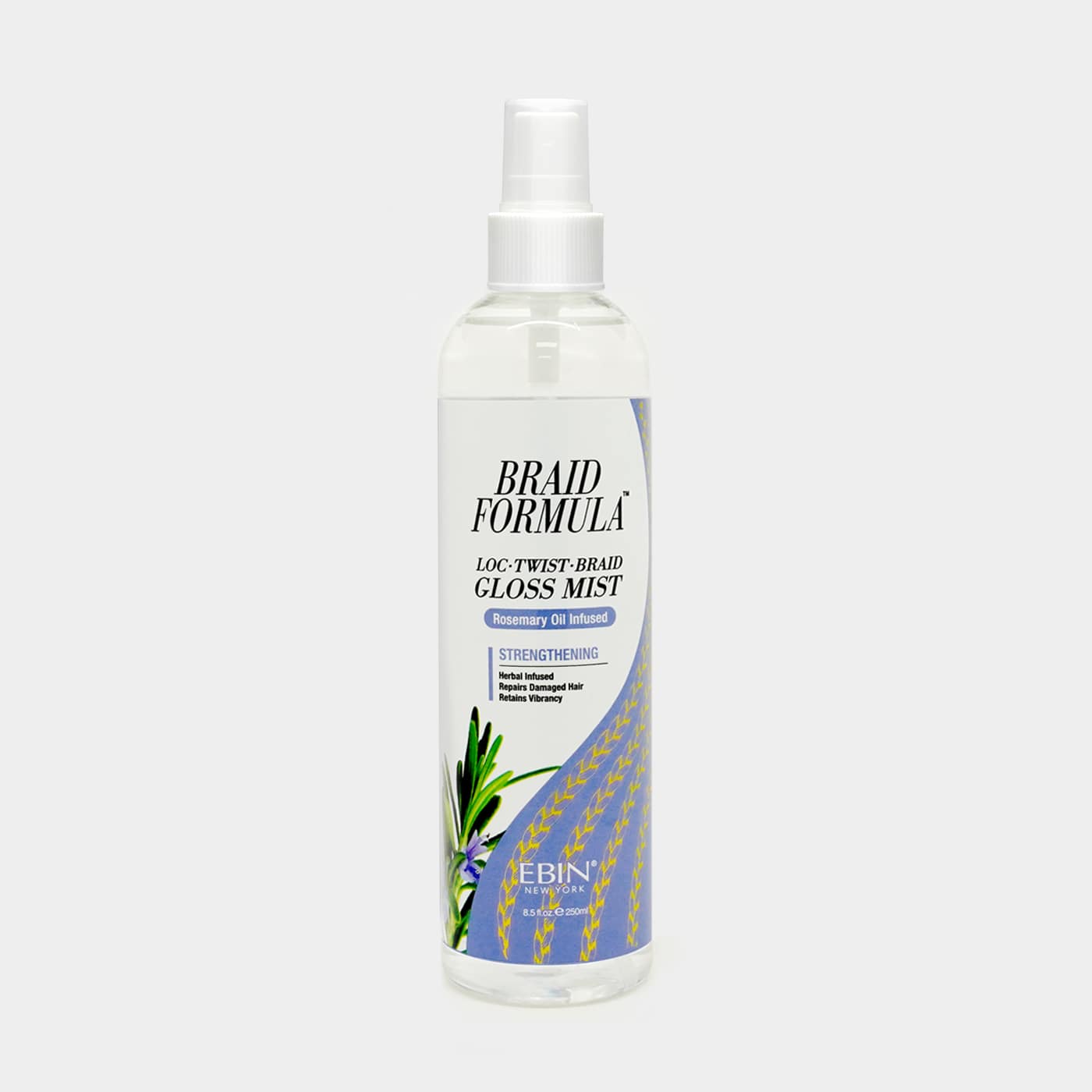 EBIN NEW YORK - BRAID FORMULA LOC. TWIST. BRAID GLOSS MIST 250ML (8OZ) - STRENGTHENING