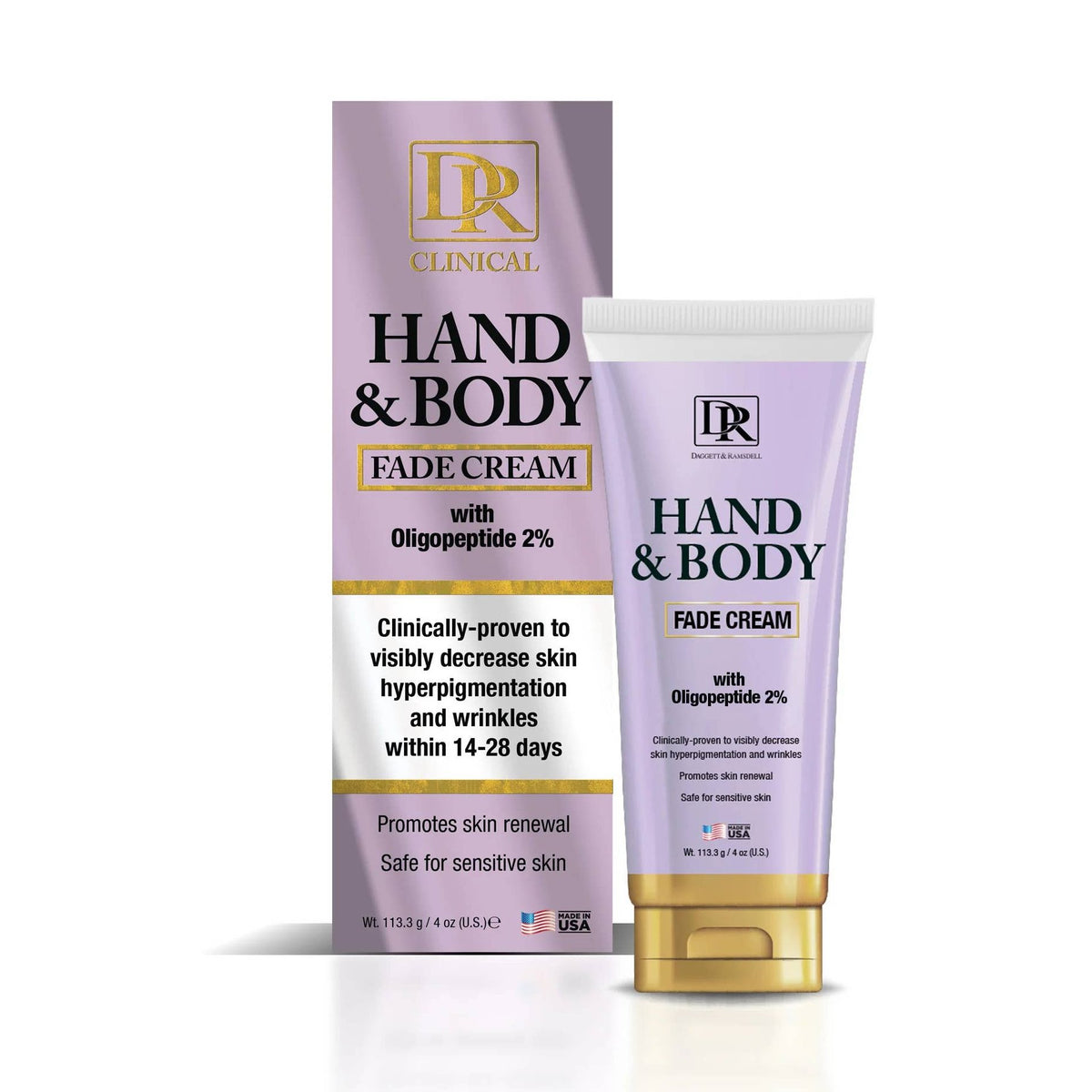 Dr. Clinical Hand & Body Fade Cream – 4oz, 2% Oligopeptide