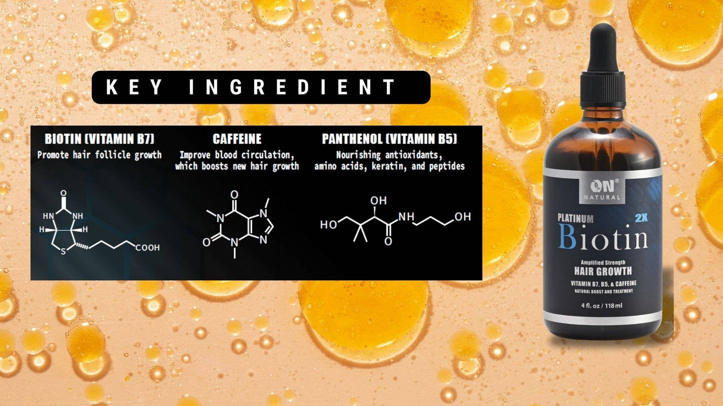 ON Natural USA - ON NATURAL - Biotin Oil Platinum 2X: 4oz