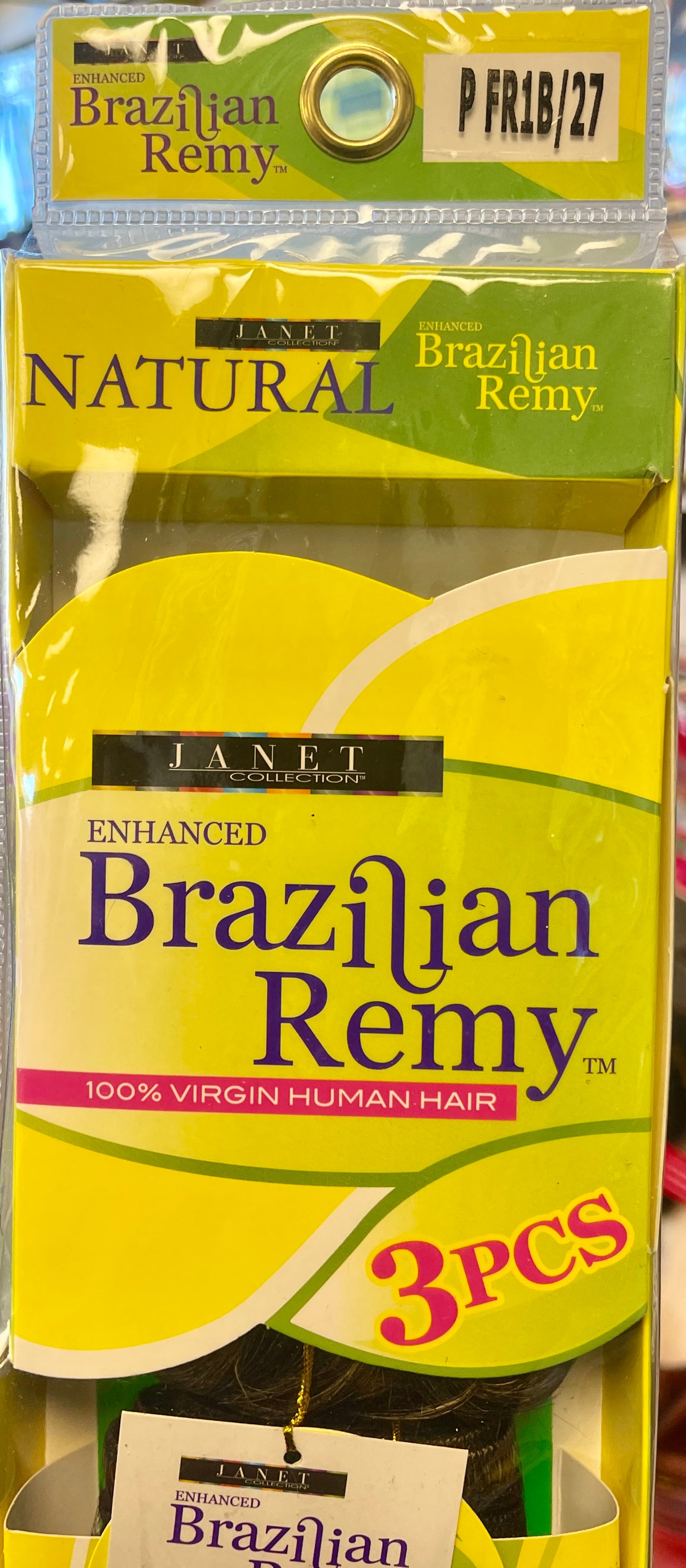 Janet Brazilian 100% Virgin Human Hair 3 PCS Rolly Curl FR1B/27