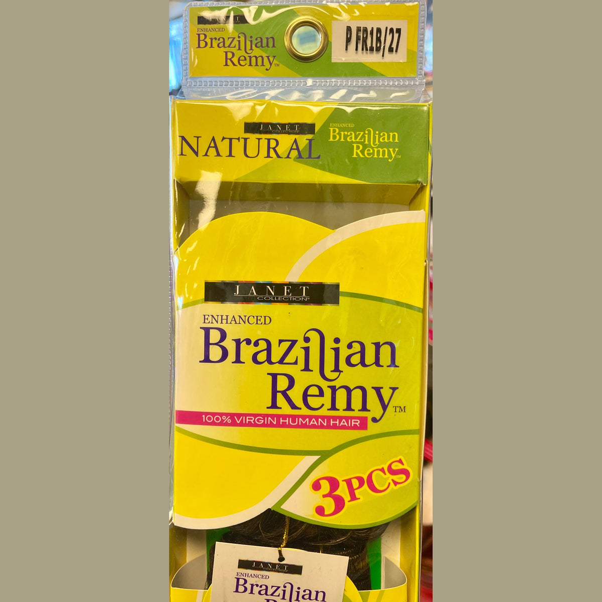 Janet Brazilian 100% Virgin Human Hair 3 PCS Rolly Curl FR1B/27