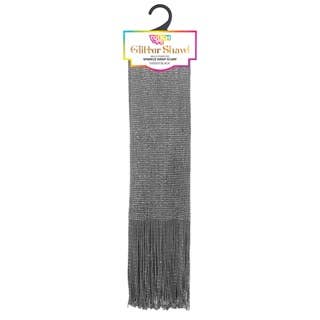 Touch Ups Glitter Shawl: Red