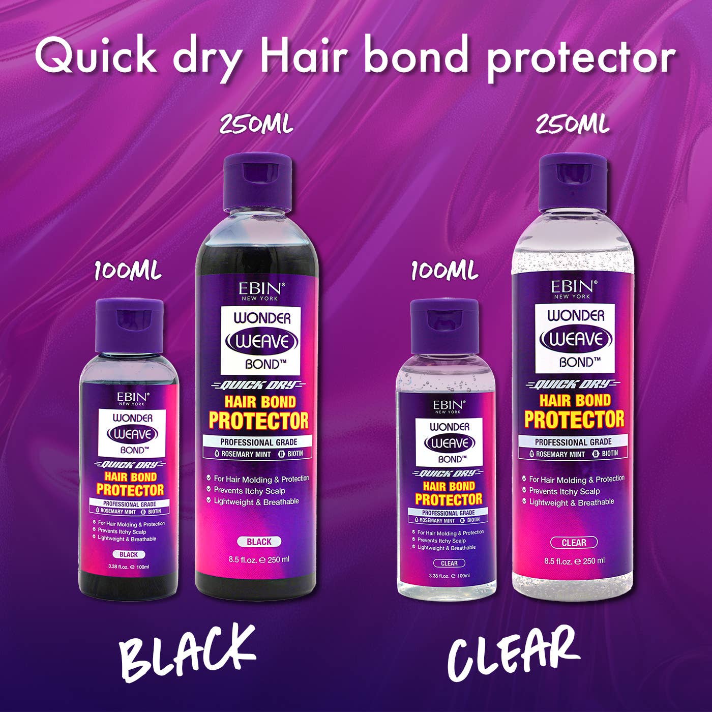 EBIN NEW YORK - Wonder Weave Bond Hair Protector (Clear): 3.38oz/100mL