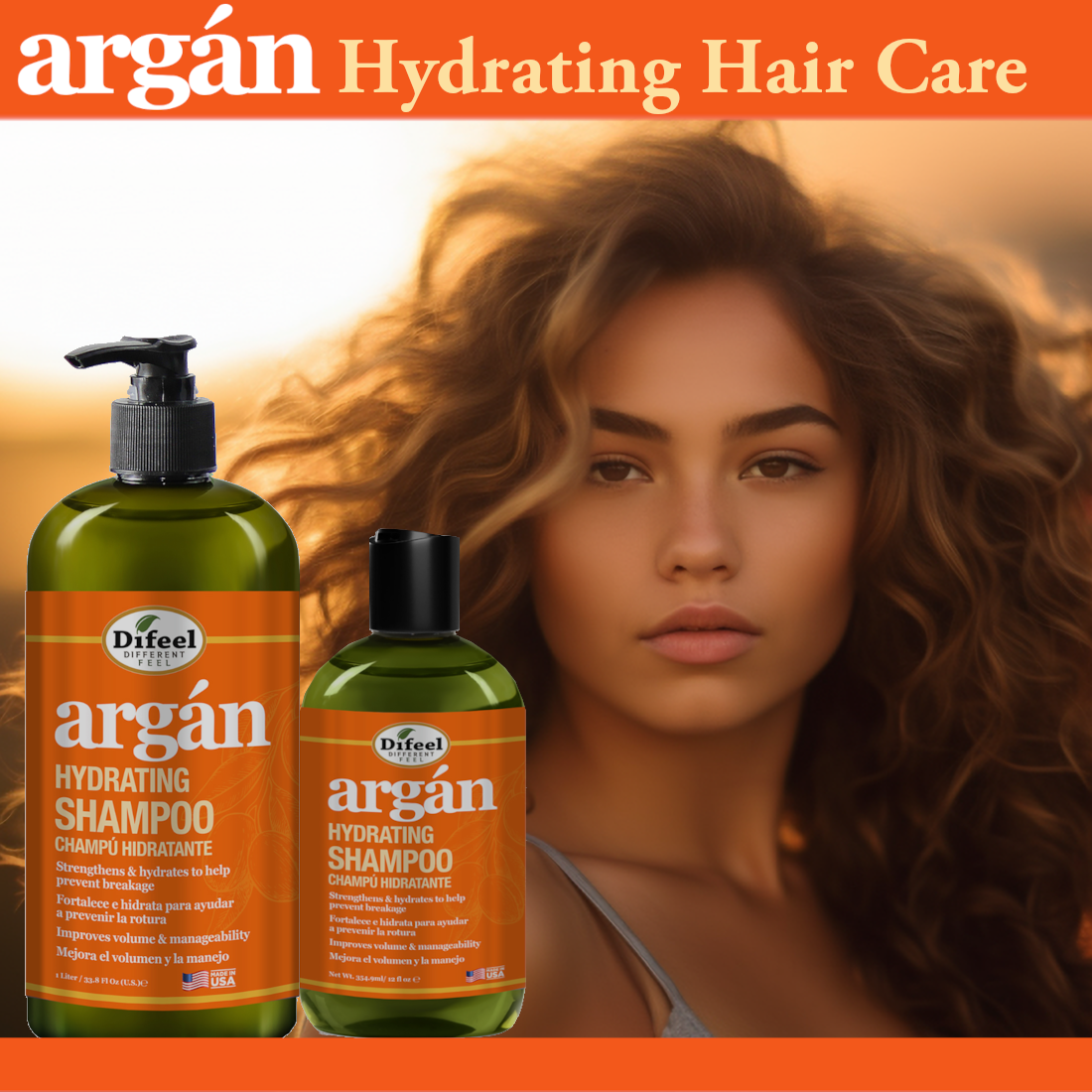 Difeel - Difeel Argan Hydrating Shampoo 12 oz.