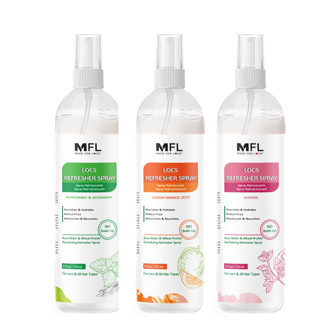 Made For Locs - Locs Rose-Water Refresher Spray | 8 oz: Peppermint & Rosemary