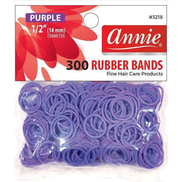 Annie International, Inc. - Annie Hair Rubber Bands, 300 Count, Purple