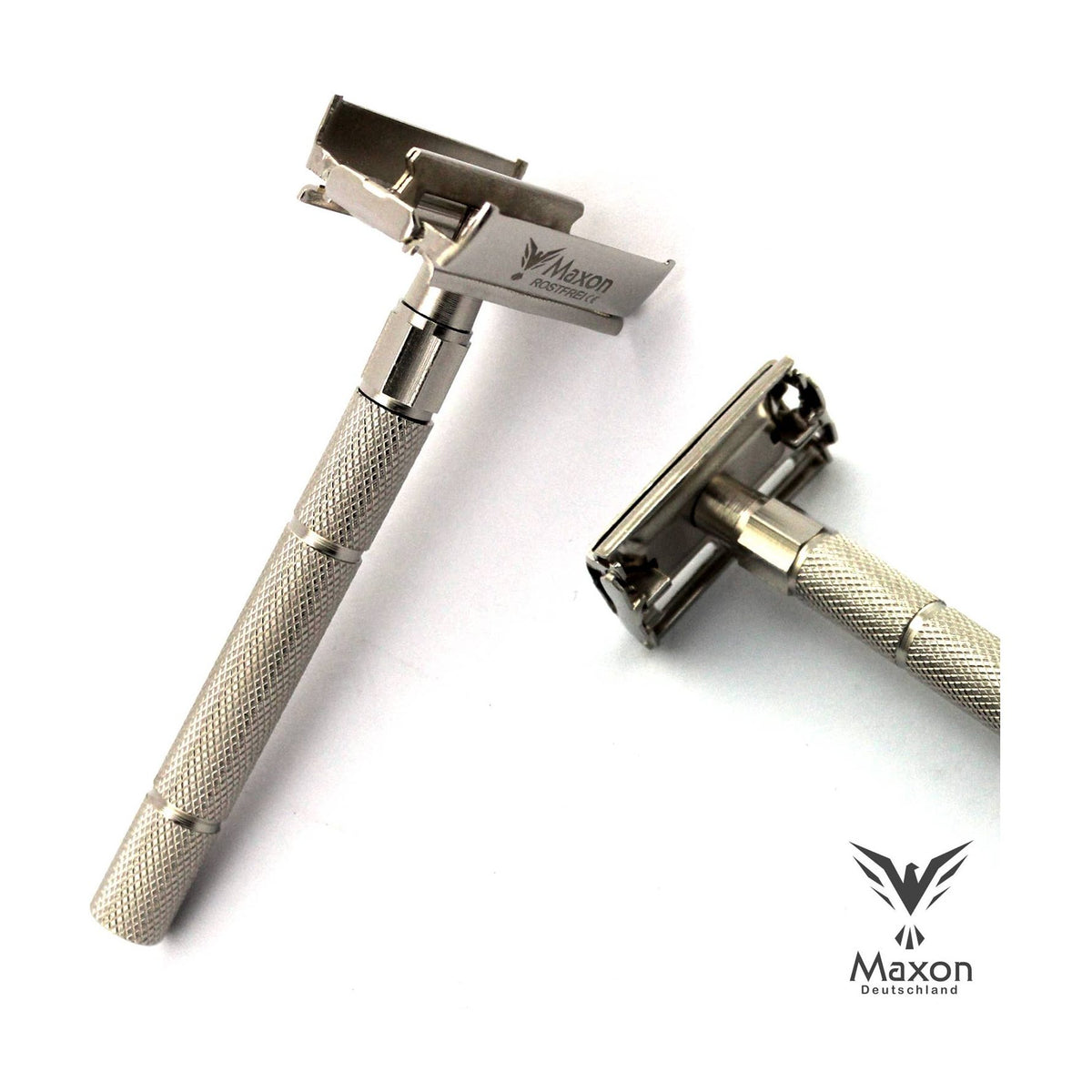 Maxon Safety Razor - Double Sided Matte Chrome Razor
