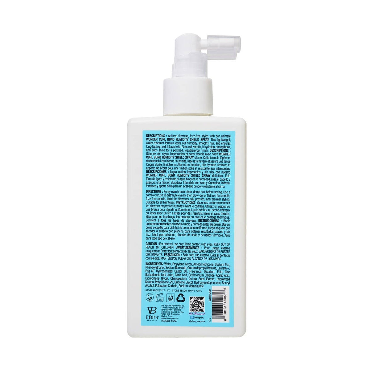 EBIN NEW YORK - Wonder Curl Bond - Humidity Shield Spray Sports Edition