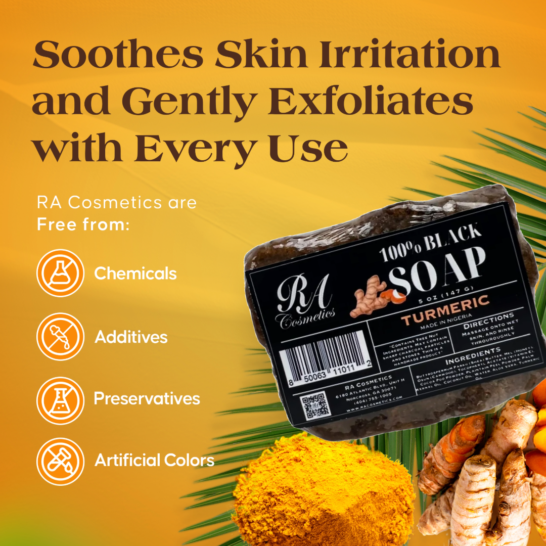 African Black Soap Bar - Turmeric Oil 5 oz
