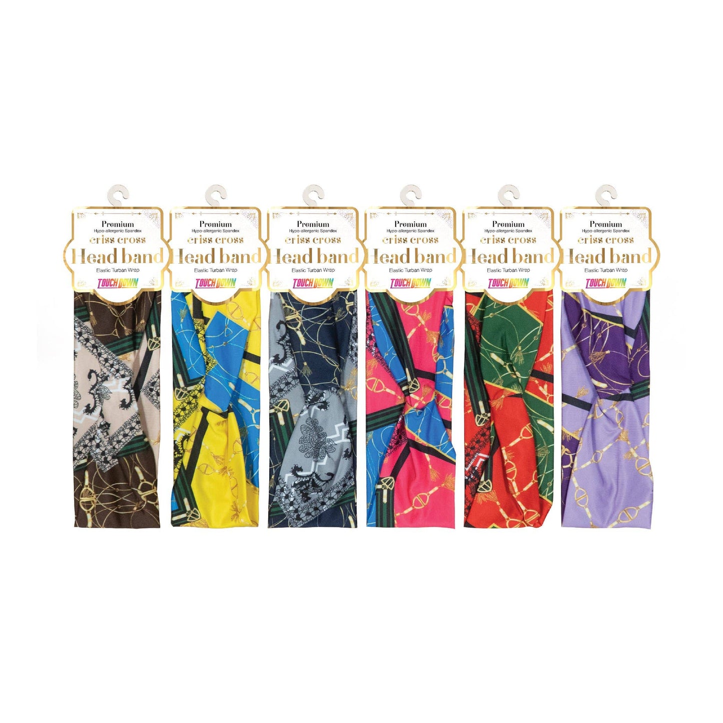 SM Beauty LLC - Criss Cross Headband - Elastic Turban Wrap: Havana