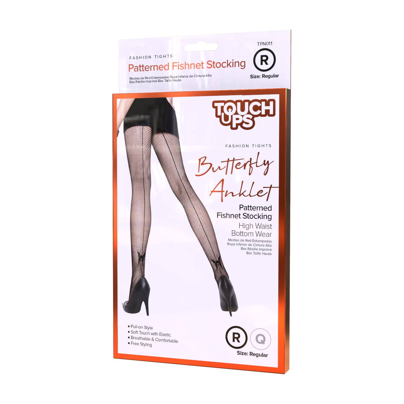 SM Beauty LLC - Touch Ups Patterned Fishnet Stockings: American Doll - Queen