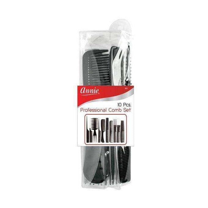 Annie - Annie Professional Comb Set 10Ct Black