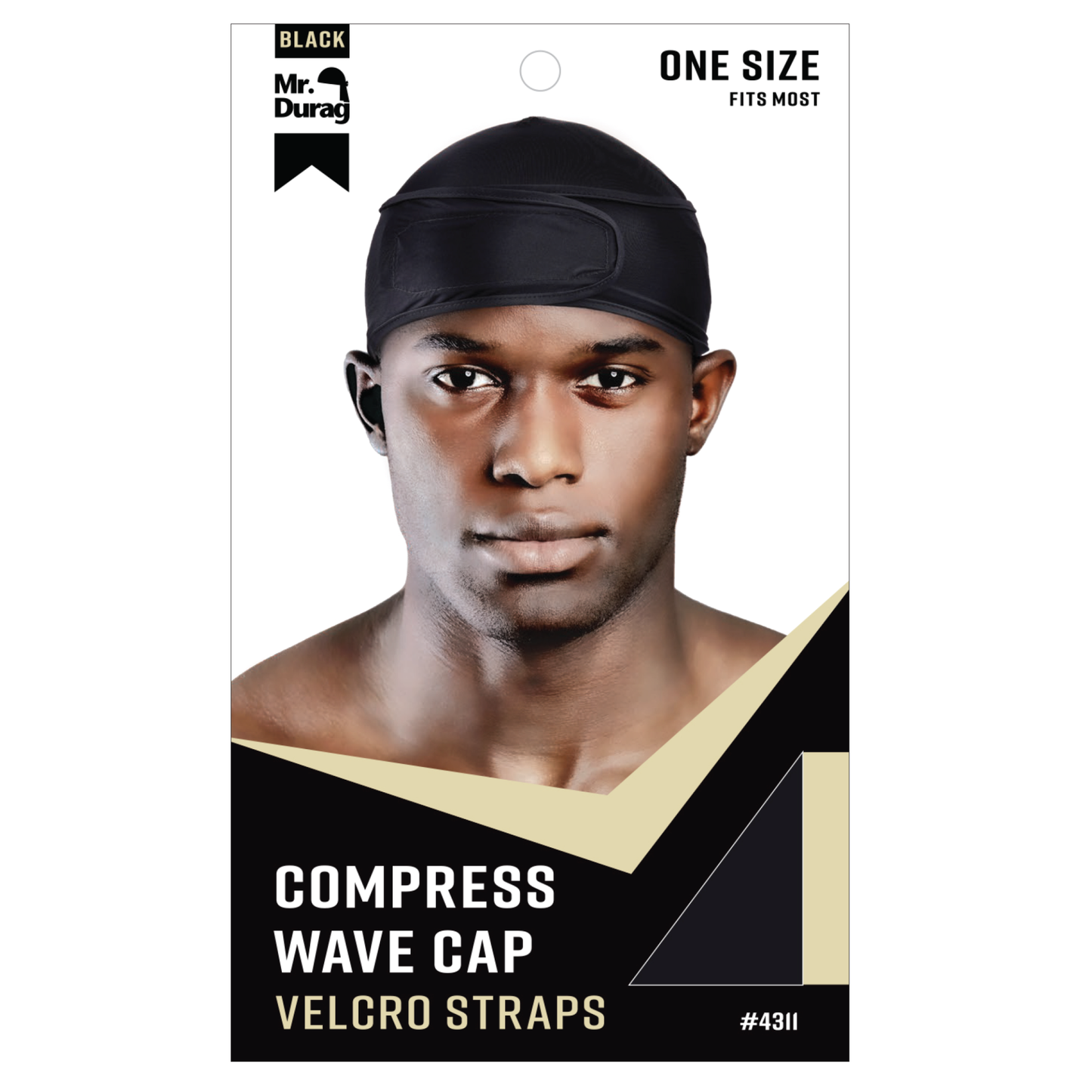 Annie International, Inc. - Mr. Durag Spandex Velcro Compress Wave Cap, Black
