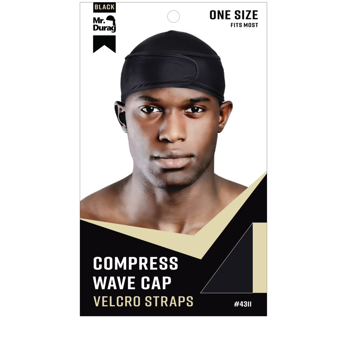 Annie International, Inc. - Mr. Durag Spandex Velcro Compress Wave Cap, Black
