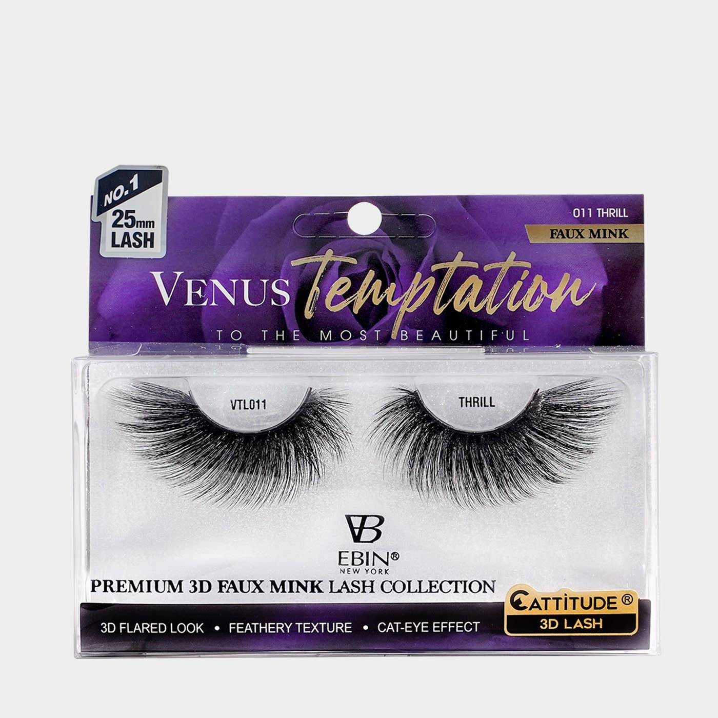 EBIN NEW YORK - Venus Temptation 25mm Faux Mink 3D Lashes: Mesmerize