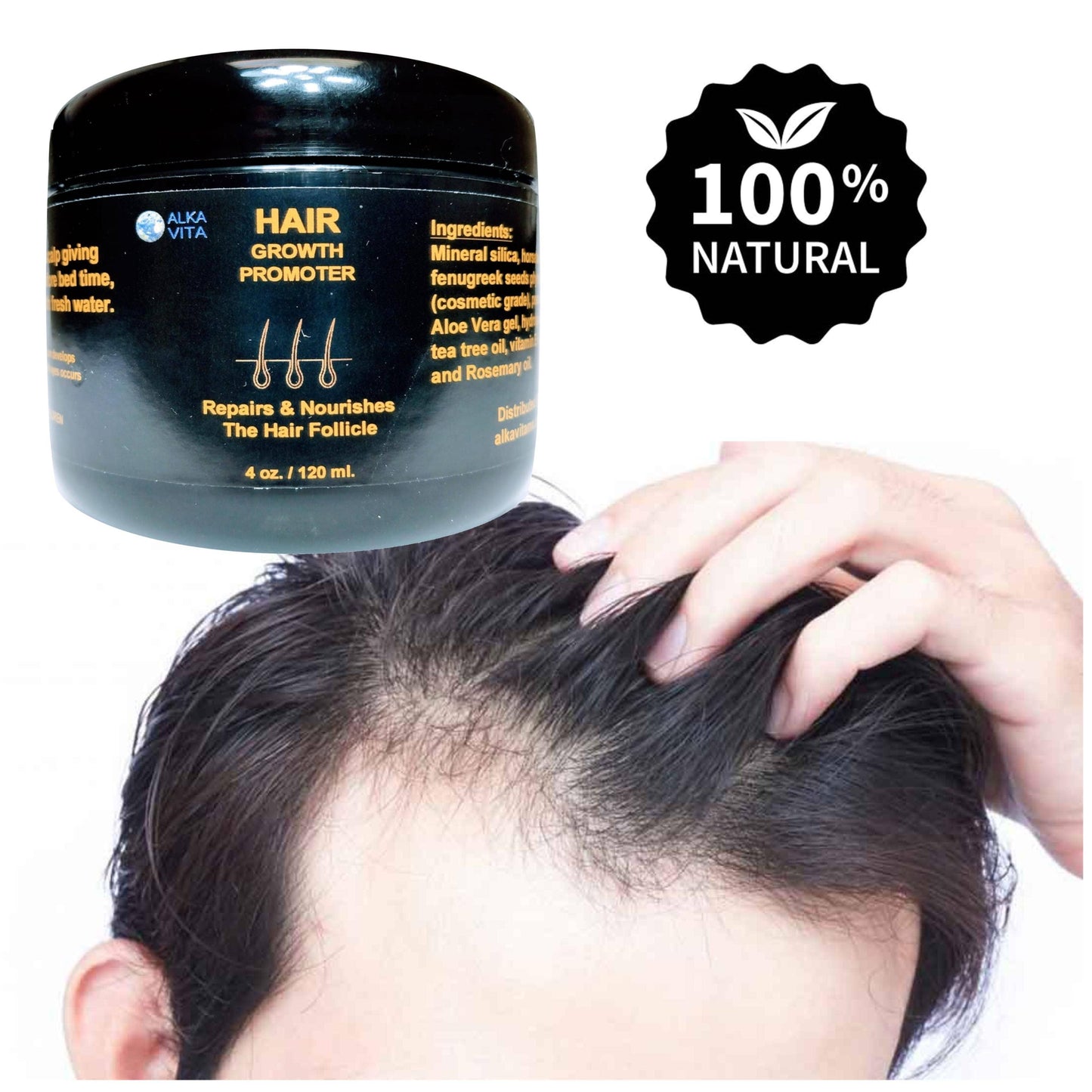 Hair Growth Promoter Alopecia Silica Fenugreek & Peanut Gel