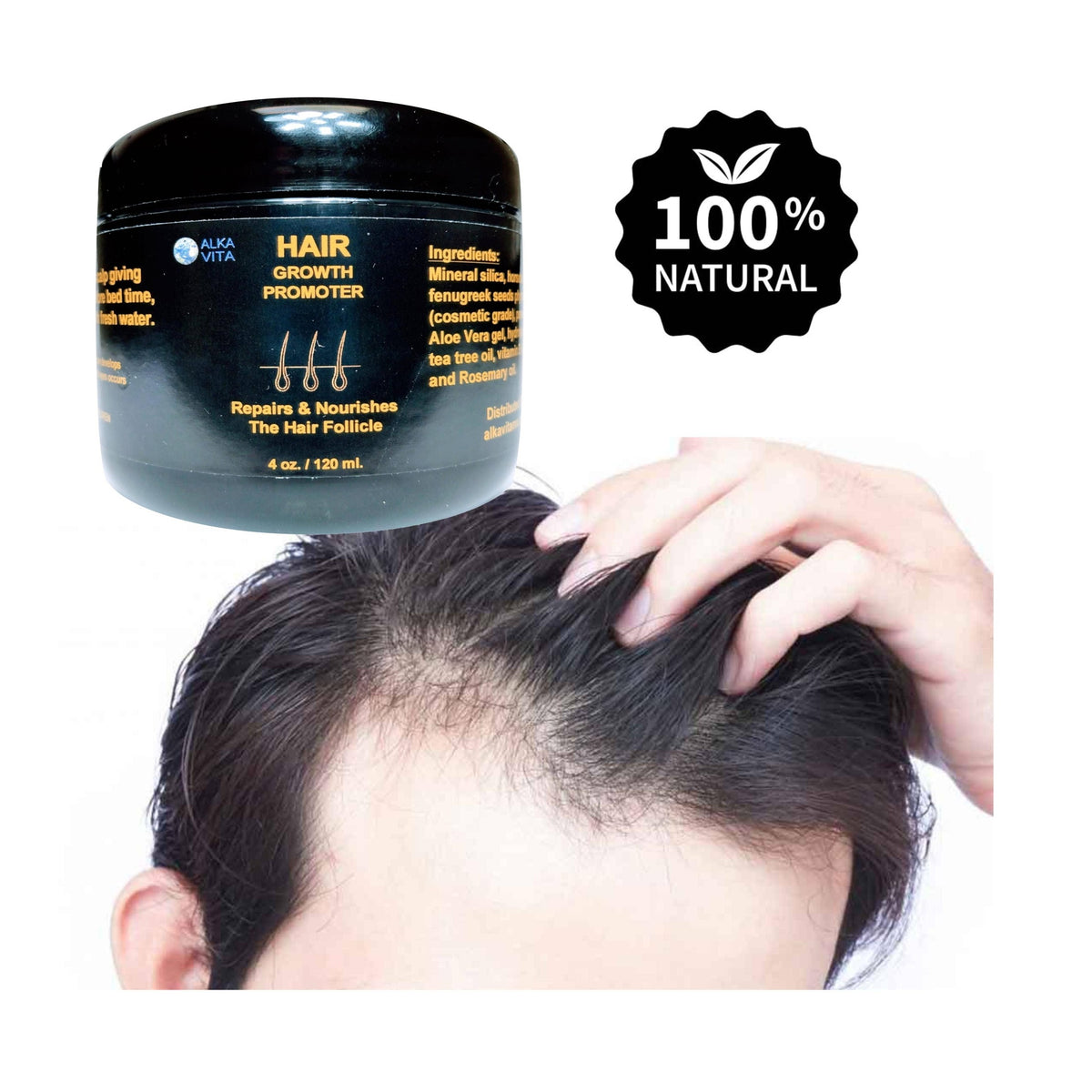Hair Growth Promoter Alopecia Silica Fenugreek & Peanut Gel