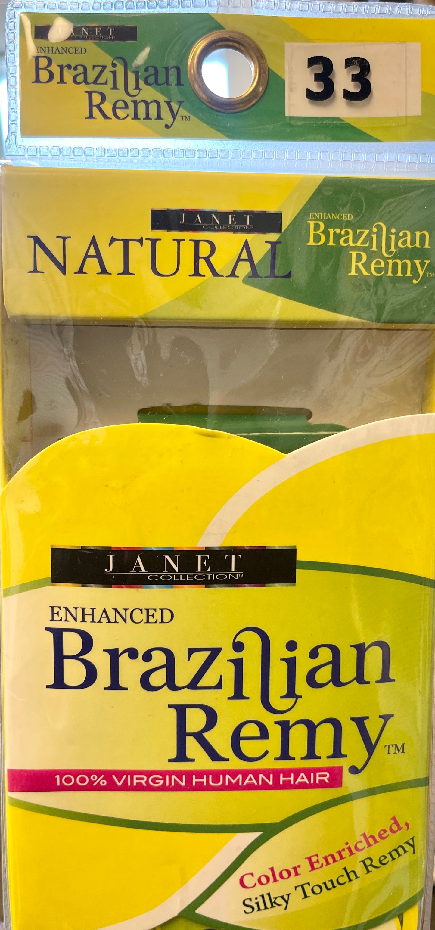 Janet Brazilian Remy Afro Jeff Puff 3PC 33 100% Virgin