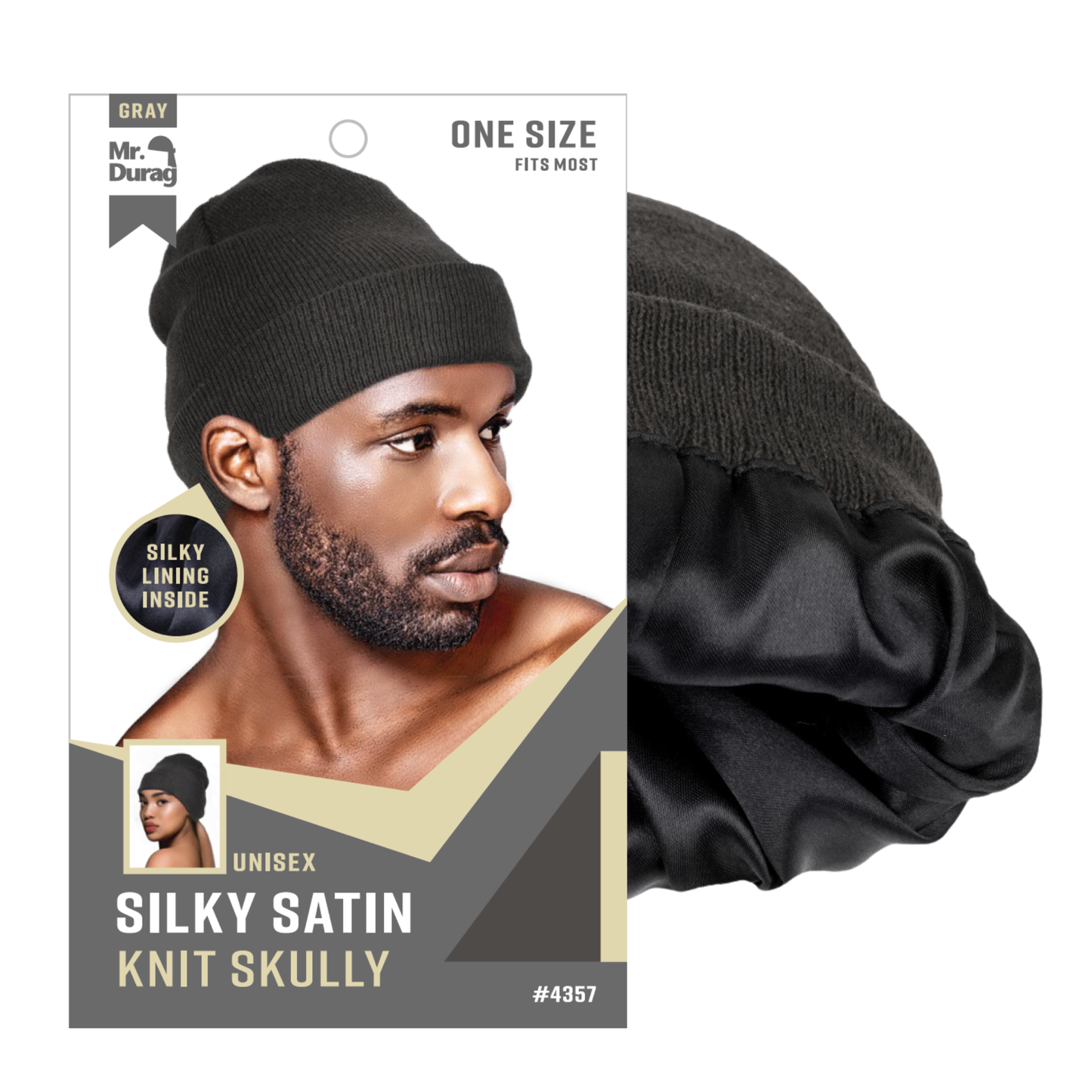 Annie International, Inc. - Mr. Durag Silky Satin Knit Skully, 1 Count Beanie, Assorted