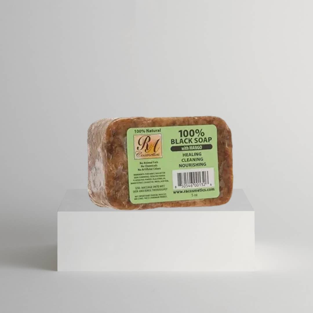 African Black Soap Bar Mango - 5 oz