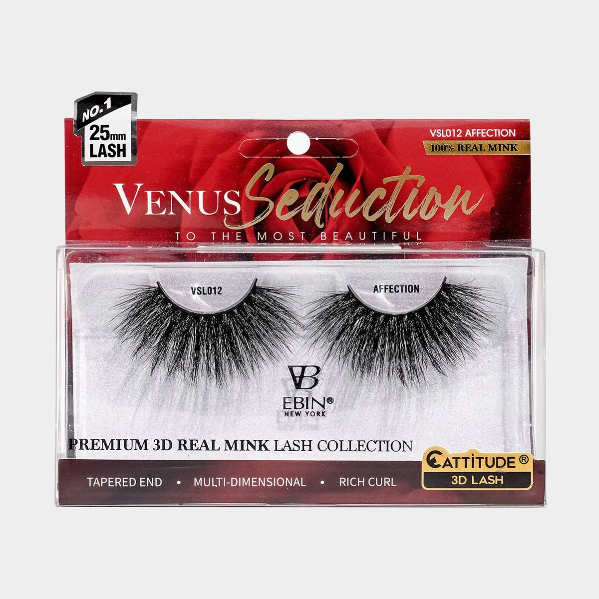 EBIN NEW YORK - Venus Seduction 25mm Real Mink 3D Lashes: Cherish