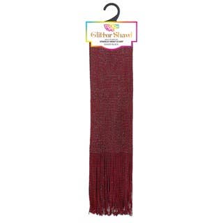 Touch Ups Glitter Shawl: Red
