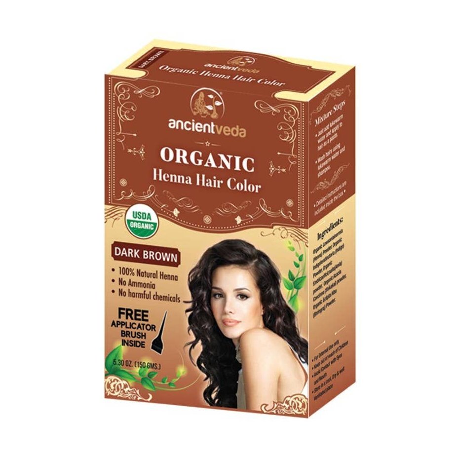 Ancientveda - Organic Dark Brown Henna (150 gms)