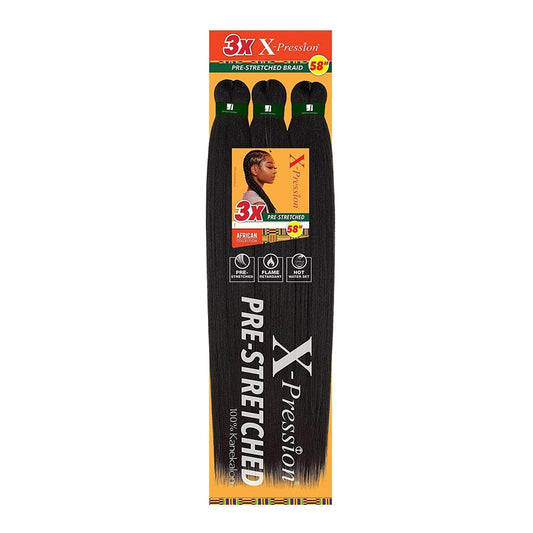3X-pression Pre-stretched Braiding Hair 58"