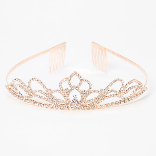 Medium Rhinestone Rosegold Tiara