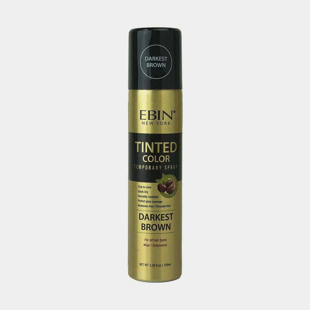 EBIN NEW YORK - TINTED COLOR TEMPORARY SPRAY 3.38OZ(100ML): JET BLACK