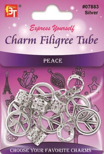 BRAID JEWELRY CHARMS-PEACE - SILVER