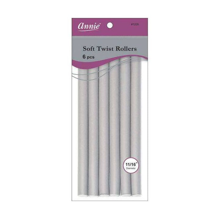 Annie - Annie Soft Twist Rollers 11/16" XL Gray (6pcs)