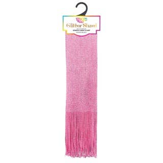 Touch Ups Glitter Shawl: Red