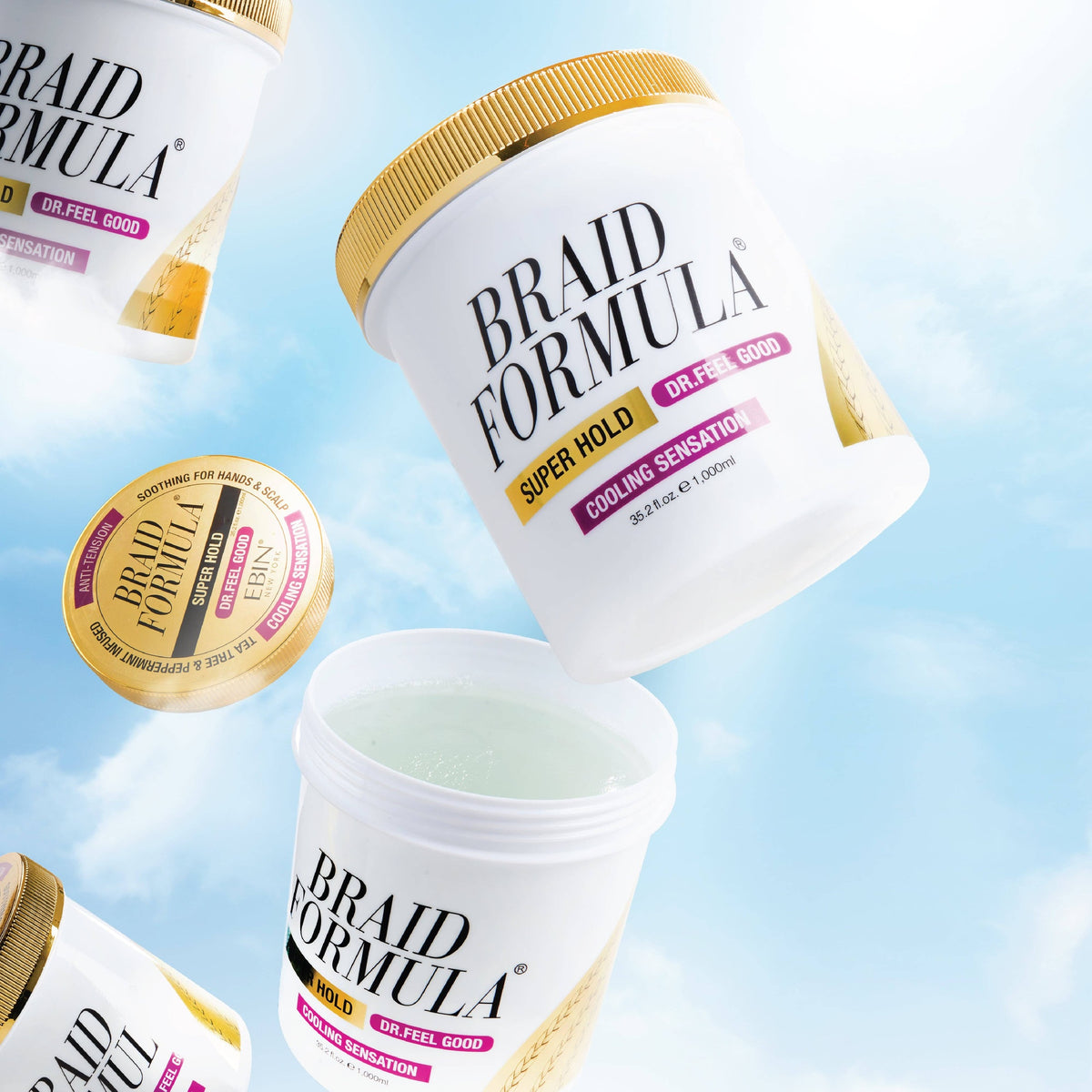 EBIN NEW YORK - BRAID FORMULA CONDITIONING GEL - Dr. Feel Good: 6.35oz/ 180 mL