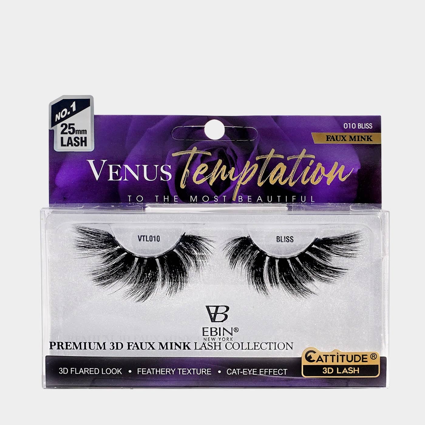 EBIN NEW YORK - Venus Temptation 25mm Faux Mink 3D Lashes: Mesmerize