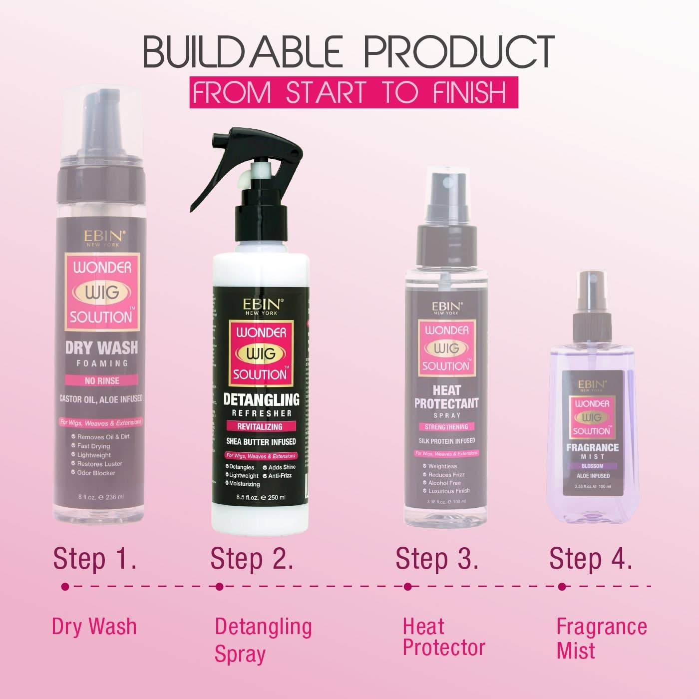 EBIN NEW YORK - Wonder Wig Solution Detangling Refresher - Spray