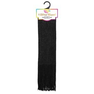 Touch Ups Glitter Shawl: Red