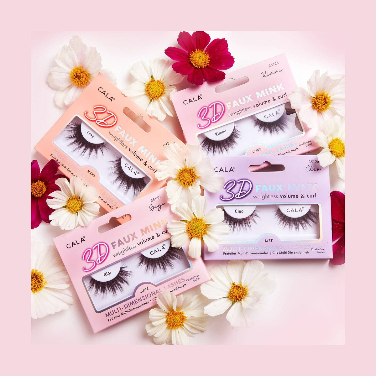 PINEAPPLE Beauty - CALA 35127 D-Vine 3D Faux Mink Volume & Curl Lashes