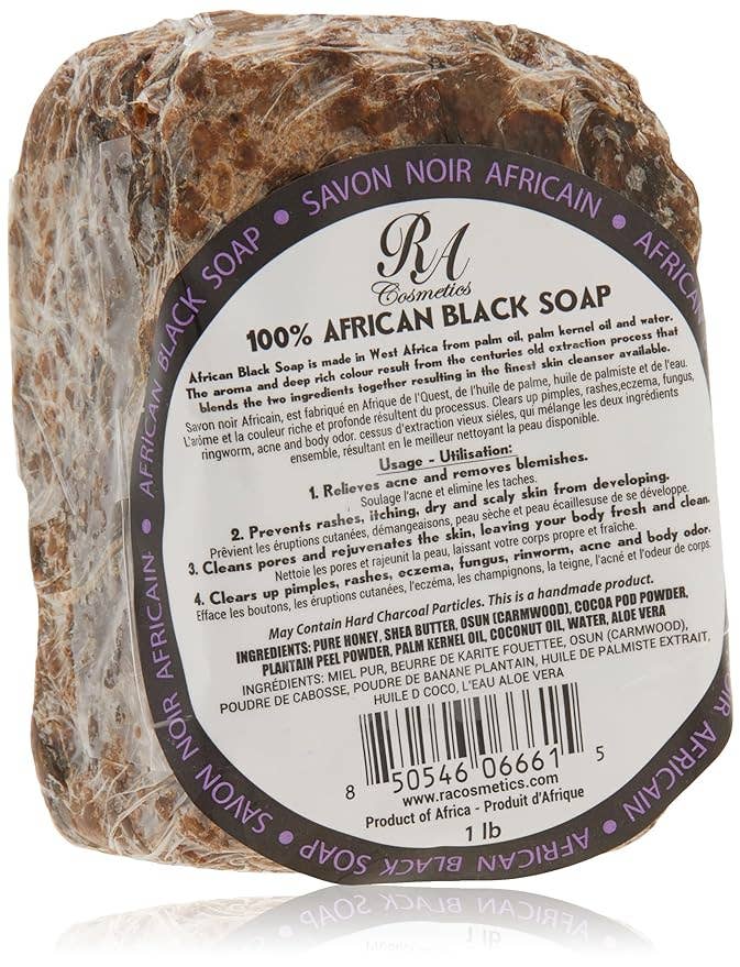 100% African Black Soap - 1 lbs