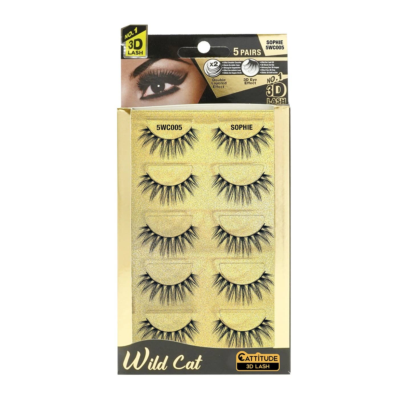 EBIN NEW YORK - Wild Cat Lashes - 5 Pair: Sophie