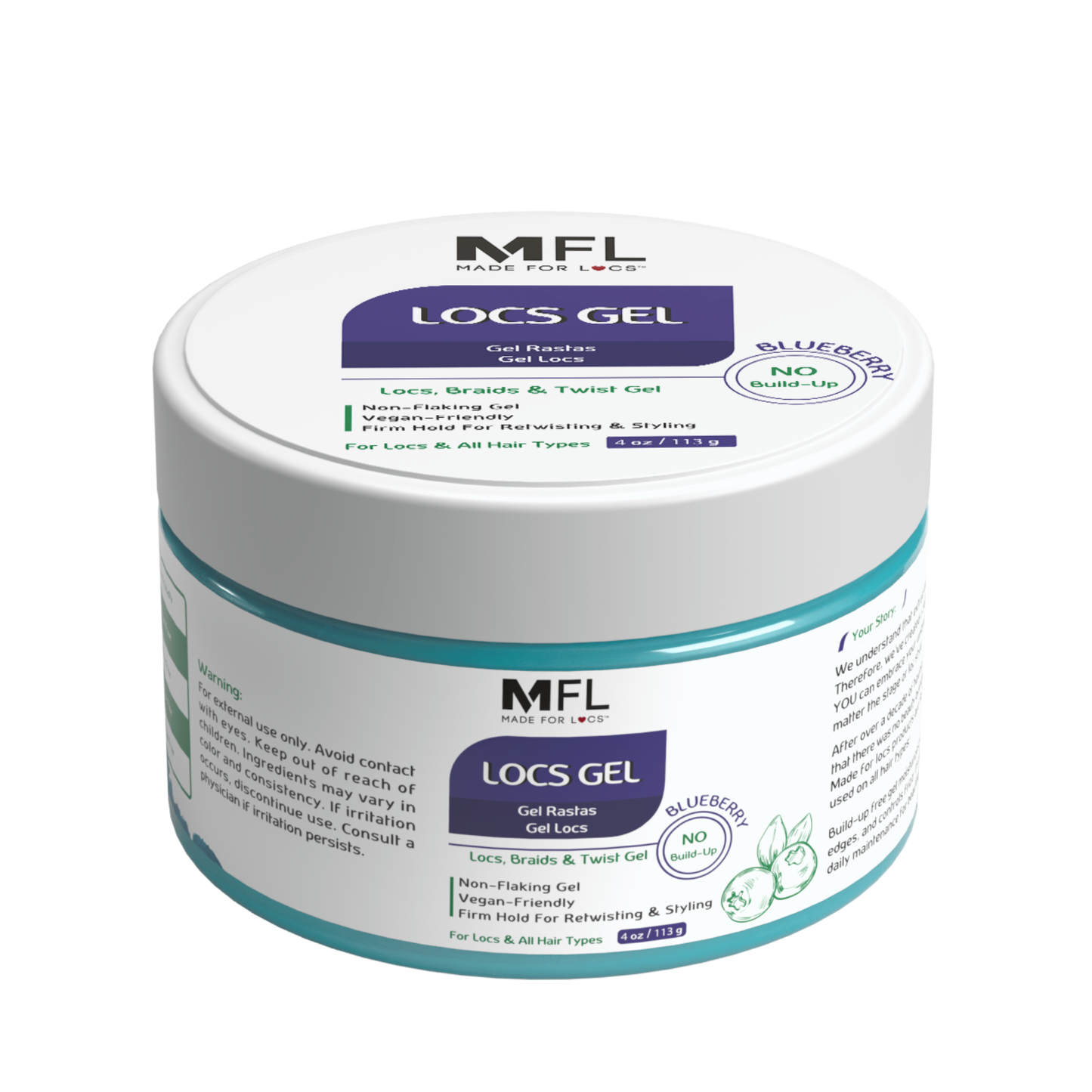 Made For Locs - Locs, Braids & Retwisting Firm Hold Gel | 4 oz: Pomegranate