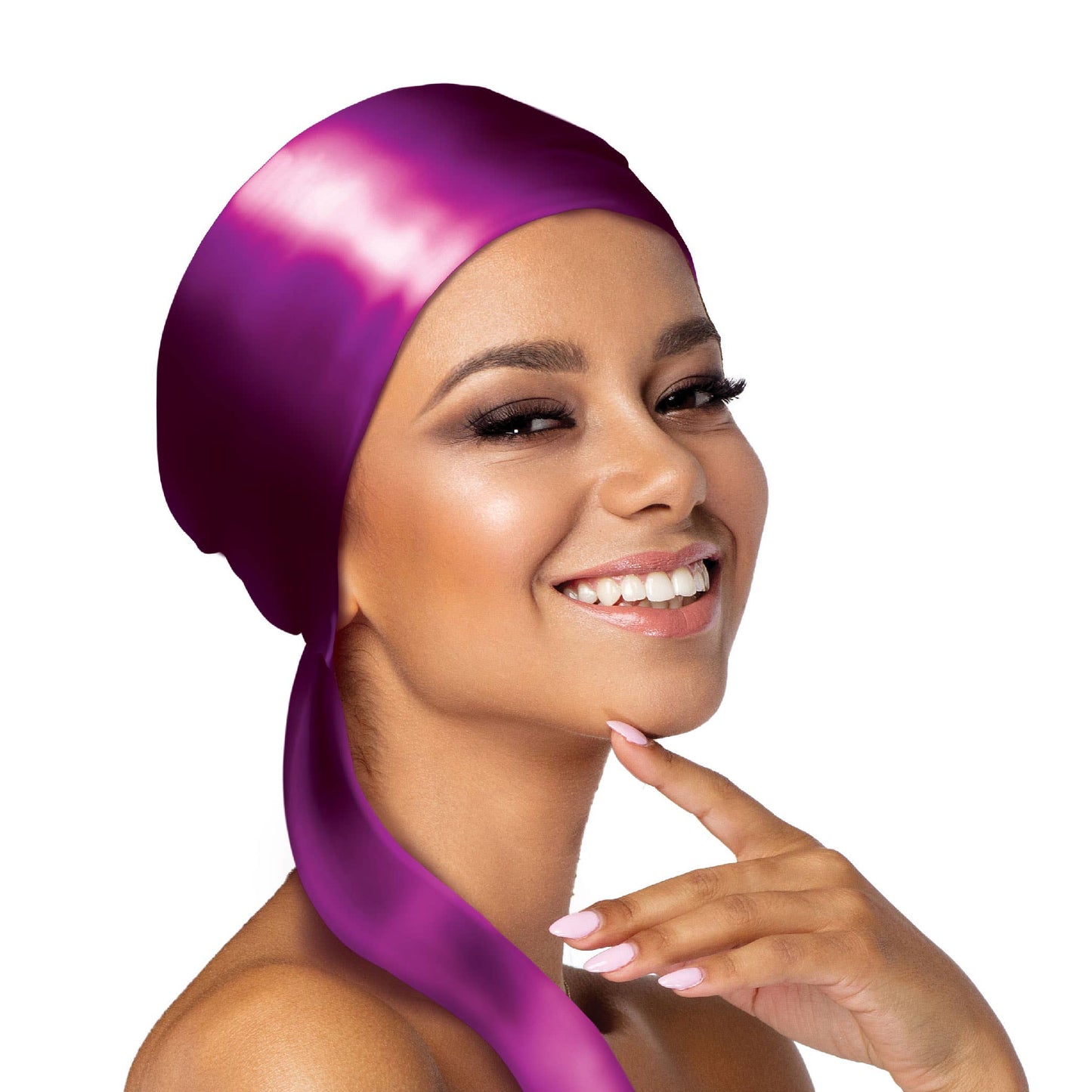 SM Beauty LLC - Edge Scarf | Plain Colors: TES002 Plain Purple 3.15"x59"